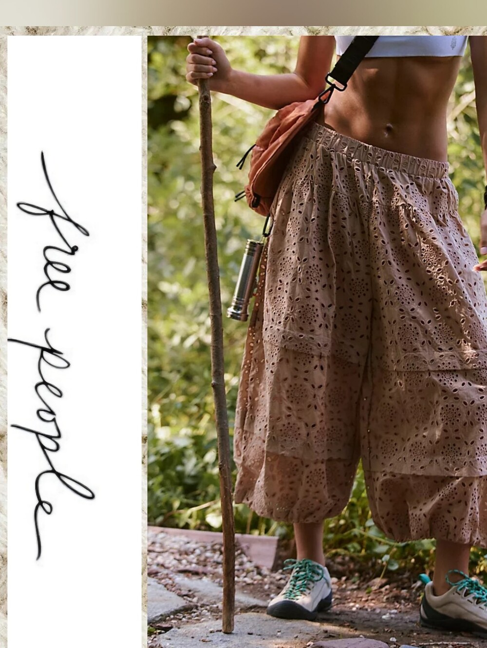 NWT FP Movement by Free People Gonna Love Me Embriodered Pants Sz S
